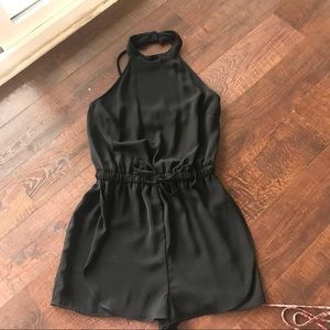 Forever21 black halter romper